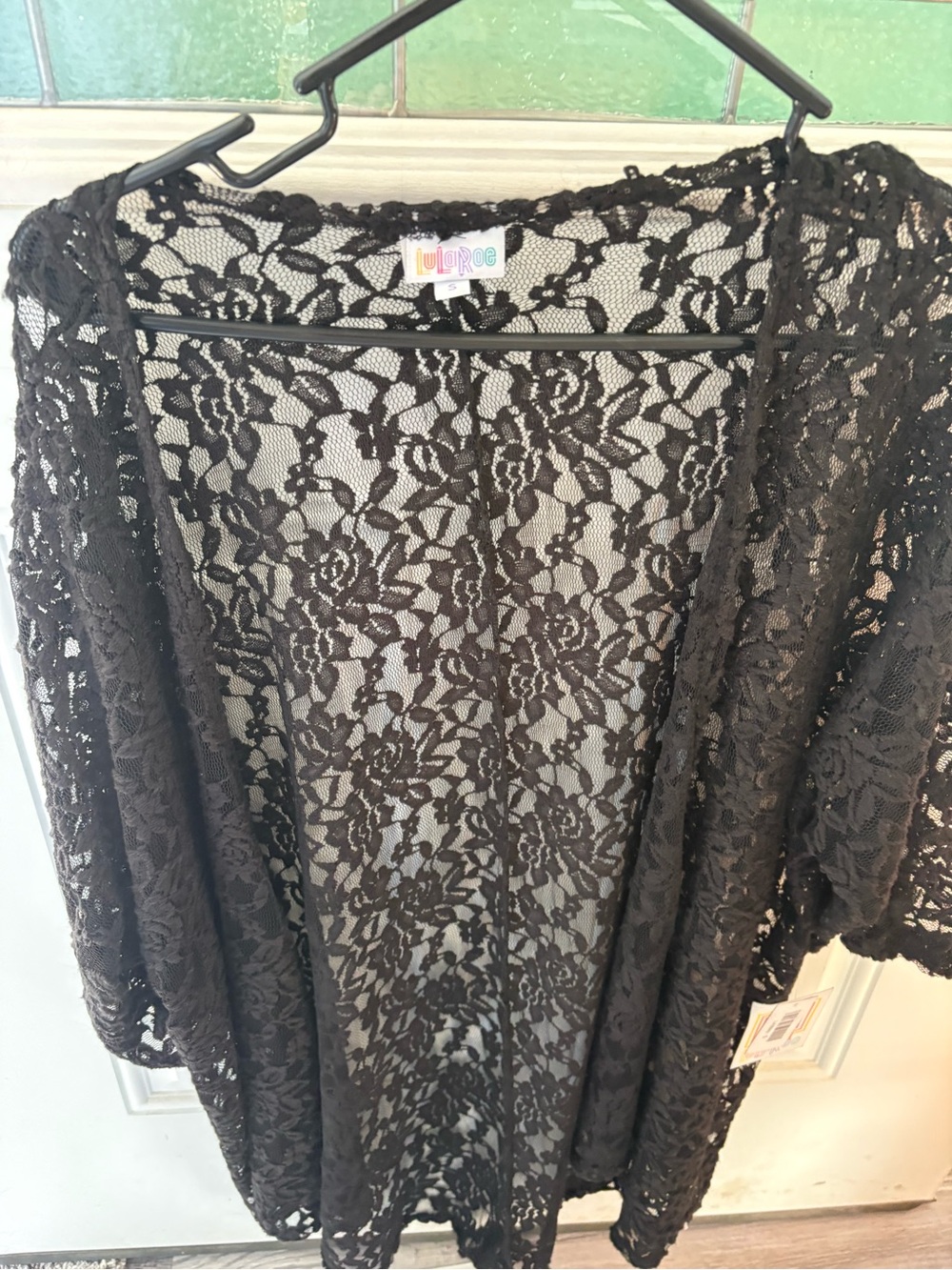 LuLaRoe Black Floral Lace Cover-Up